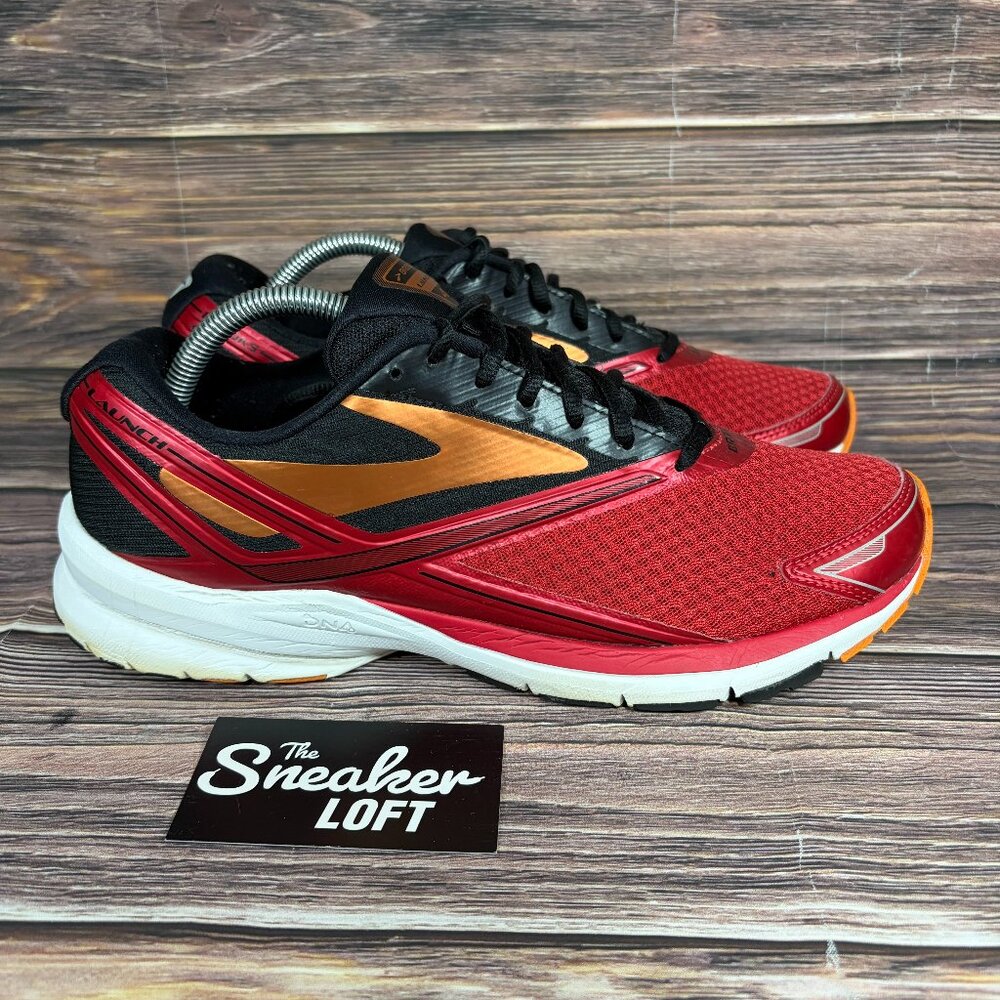 Brooks Launch 4 Men's Athletic Running Shoes Red Black Size 10.5
